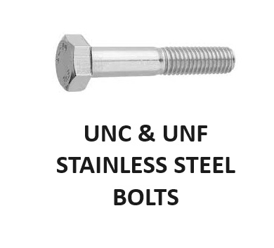 Bolts Hex Head  Imperial UNC and UNF Stainless Steel Select Grade